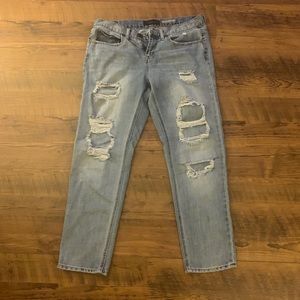 Ripped boyfriend jeans